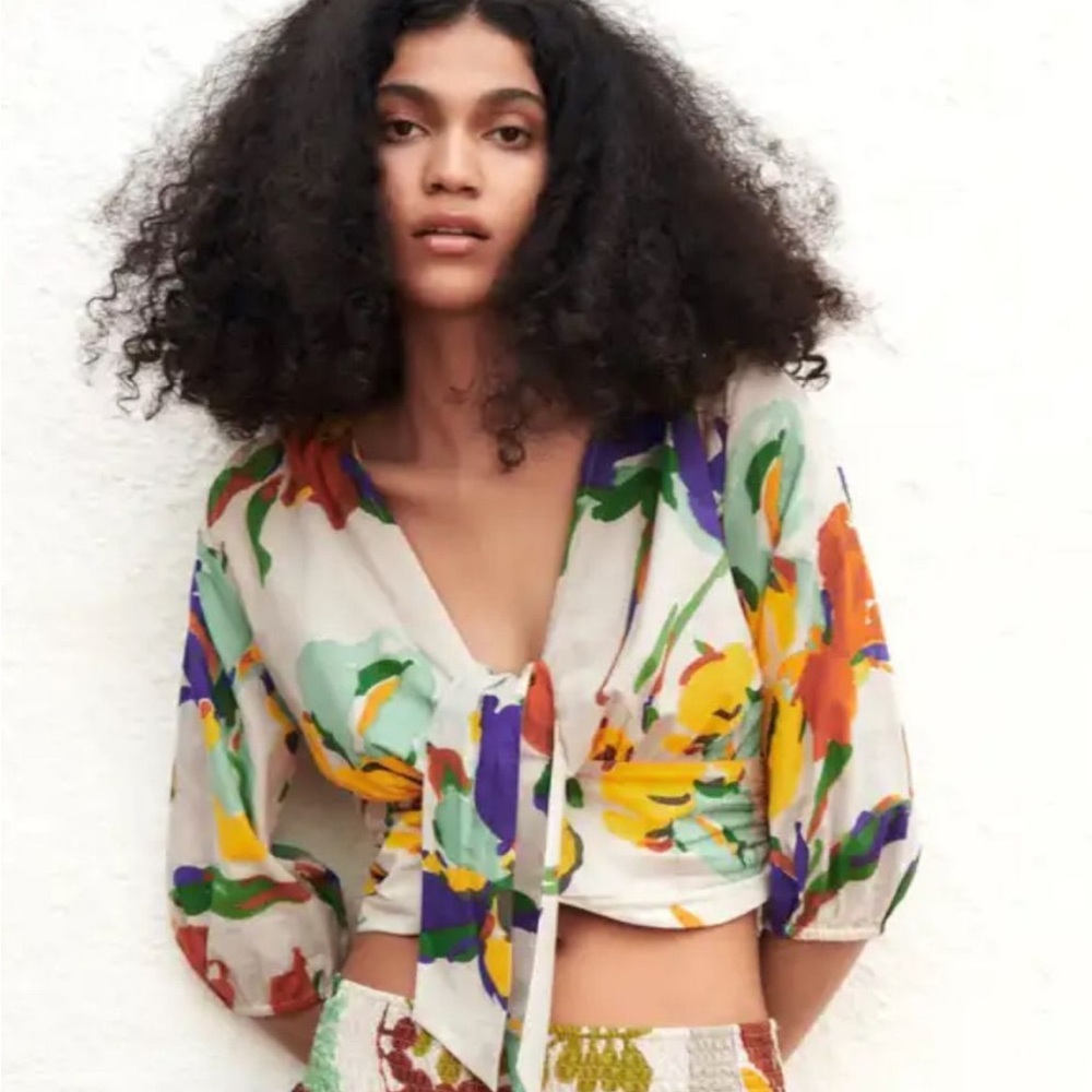 ZARA Floral Print Women's Top